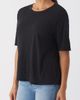 Franne Golde Franne Golde Slub Jersey Elbow Sleeve Crew Tee - 2