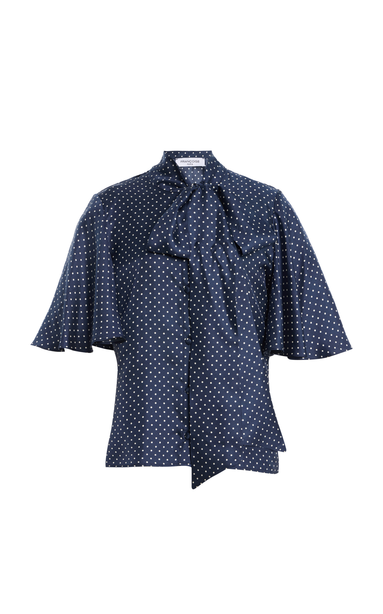 FRANÇOISE FRANÇOISE Alessa PolkaDot Silk Top