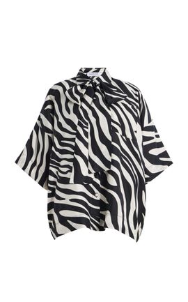 FRANÇOISE FRANÇOISE Blake Zebra Silk Top