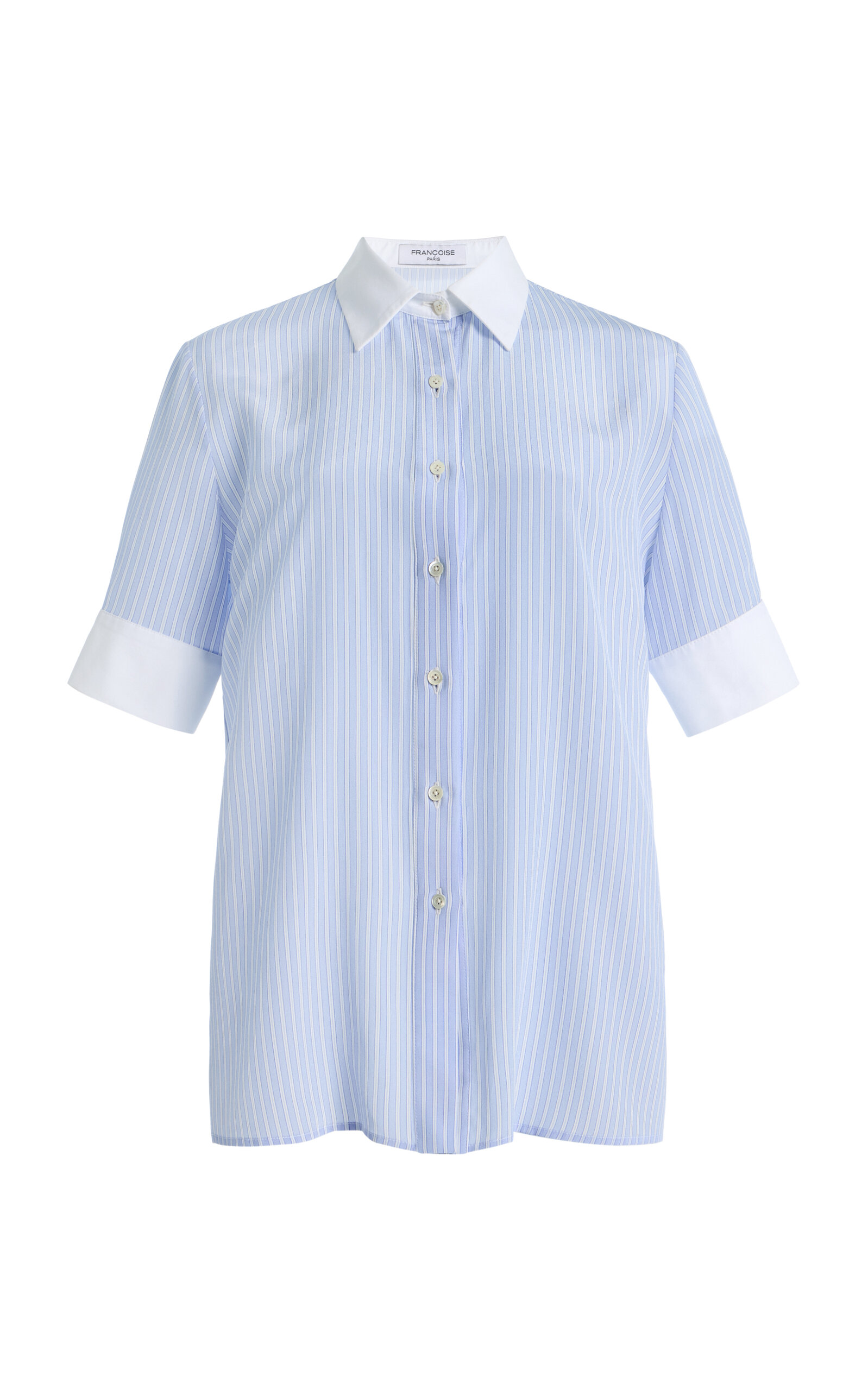 FRANÇOISE FRANÇOISE Brooklyn Striped Silk Shirt