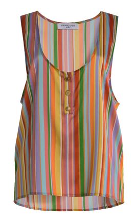 FRANÇOISE FRANÇOISE Exclusive La Isla Poppy Silk Satin Tank Top