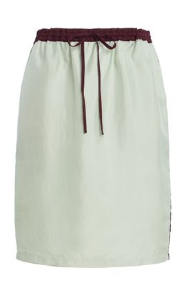 FRANÇOISE FRANÇOISE Fanny Silk Midi Drawstring Skirt