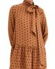 FRANÇOISE FRANÇOISE Johanna Silk Dress Polka Dot Orange Brown - 1