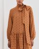 FRANÇOISE FRANÇOISE Johanna Silk Dress Polka Dot Orange Brown - 2