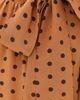 FRANÇOISE FRANÇOISE Johanna Silk Dress Polka Dot Orange Brown - 6