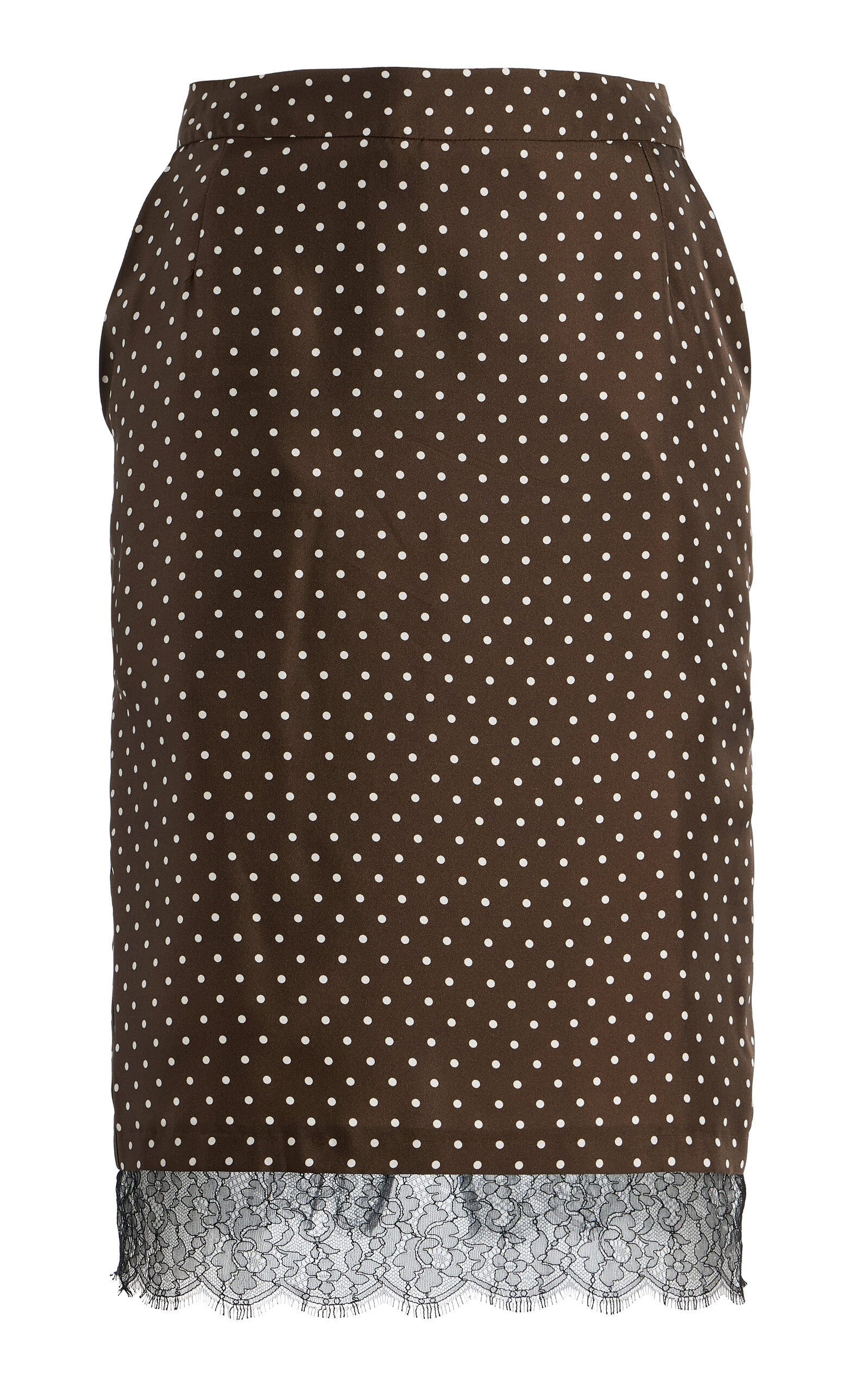 FRANÇOISE FRANÇOISE Layla Polka Dot Silk Midi Skirt
