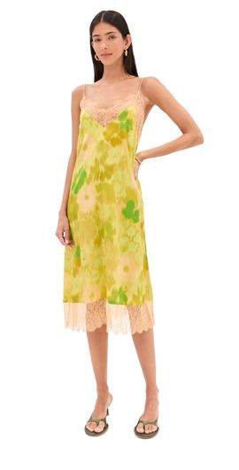 FRANÇOISE FRANÇOISE Layla Silk Dress Floral Yellow