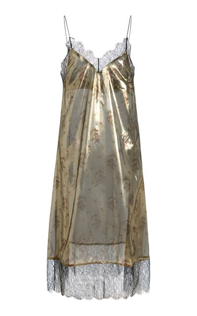 FRANÇOISE FRANÇOISE Layla SilkLurex Midi Slip Dress