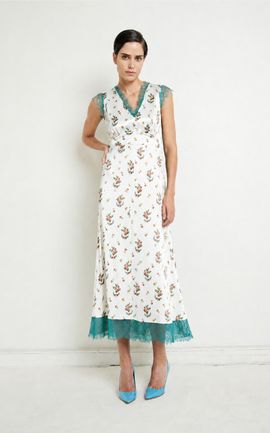 FRANÇOISE FRANÇOISE Lisette SilkBlend Midi Dress
