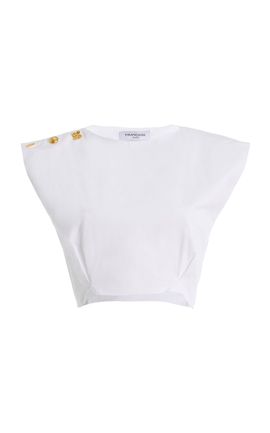 FRANÇOISE FRANÇOISE Tallulah Embellished Cotton Top
