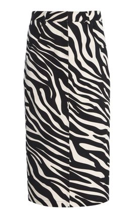 FRANÇOISE FRANÇOISE Tina Zebra Print Cotton Skirt
