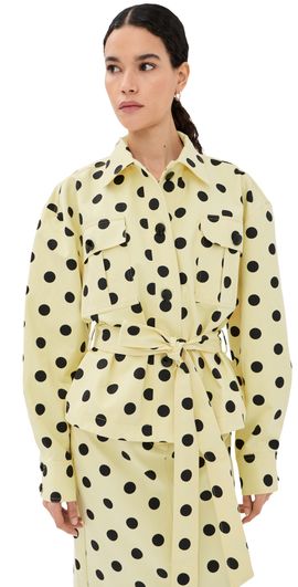 FRANÇOISE FRANÇOISE Wanda Overshirt Jacket Lemon Polka Dot