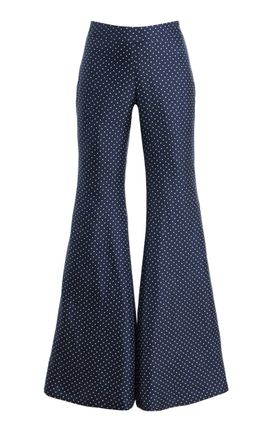 FRANÇOISE FRANÇOISE Zaoua Silk PolkaDot Flared Pants