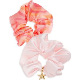 FRASIER STERLING FRASIER STERLING Assorted 2-Pack Spritz Satin Scrunchie Set with Crystal Embellished Starfish Charm