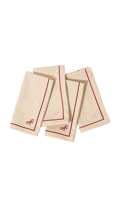 Frasier Sterling Frasier Sterling Bows Dinner Napkins Set Of 4