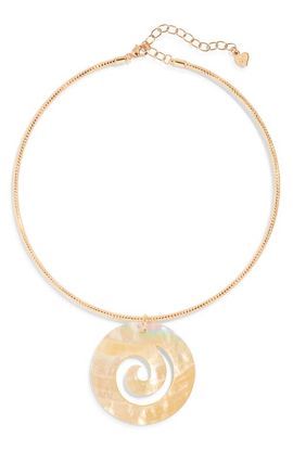 FRASIER STERLING FRASIER STERLING Ibiza Mother-of-Pearl Pendant Choker Necklace