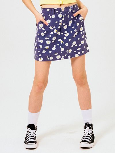 FREAKISH BUILDING Freakish Daisy Mini Skirt Navy