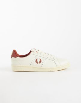 Fred Perry Fred Perry B721 leather sneakers in ecru-White