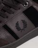Fred Perry Fred Perry B725 suede leather striped sneakers in black and brown-Multi - 3