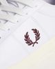 Fred Perry Fred Perry Spencer leather sneakers in white and burgundy-Multi - 3
