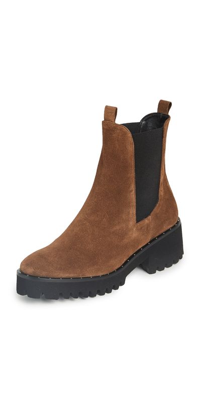 Freda Salvador Freda Salvador Brooke Waterproof Lug Sole Boots Brown 10