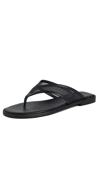 Freda Salvador Freda Salvador Halle Flip Flops Black Mesh