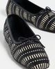 Freda Salvador Freda Salvador Jada Flats Black Vanilla Woven Calf - 5