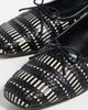 Freda Salvador Freda Salvador Jada Flats Black Vanilla Woven Calf - 6