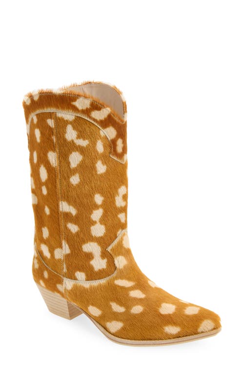 Freda Salvador Freda Salvador Loretta Western Genuine Calf Hair Mid Shaft Boot