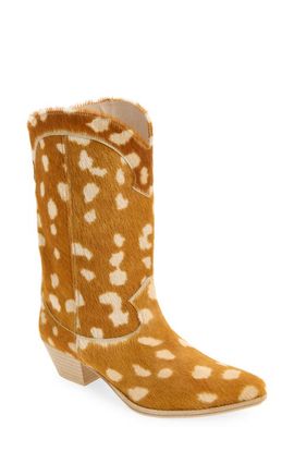 Freda Salvador Freda Salvador Loretta Western Genuine Calf Hair Mid Shaft Boot