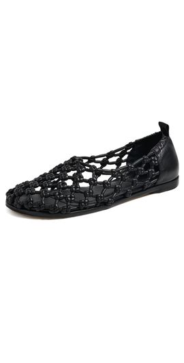 Freda Salvador Freda Salvador Sally Knotted Ballet Flats Black Knotted Calf