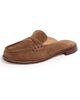 Freda Salvador Freda Salvador Temi Penny Loafer Mules Chestnut Suede with Hardware - 1