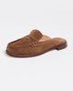 Freda Salvador Freda Salvador Temi Penny Loafer Mules Chestnut Suede with Hardware - 2