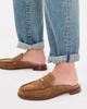 Freda Salvador Freda Salvador Temi Penny Loafer Mules Chestnut Suede with Hardware - 3