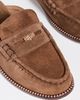 Freda Salvador Freda Salvador Temi Penny Loafer Mules Chestnut Suede with Hardware - 6