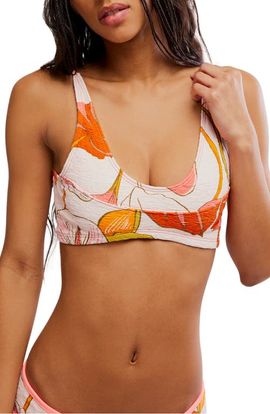 free-est by Free People free-est by Free People Printed Farrah Bralette Bikini Top