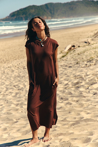 free people all day long midi t shirt dress All Day Long Crew Neck Jersey T-Shirt Midi Dress by free-est at Free People in Blue, Size: S