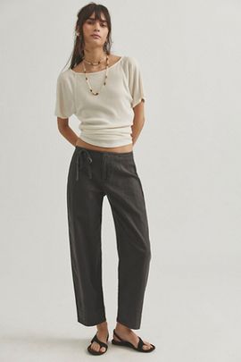 knee length dresses for ladies DRIFTER LINEN DRESS X FREE PEOPLE, hand made - MOMO NEW YORK