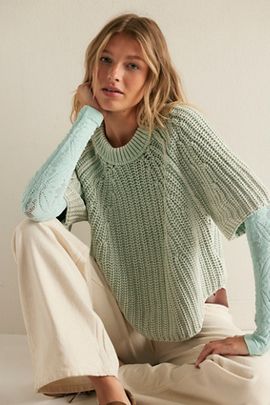 Free People Amy Cotton Sweater Tee
