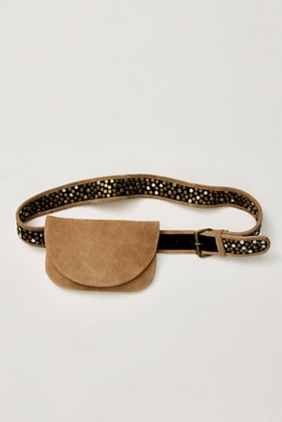 Free People Animal Instinct Suede Pocket Bag
