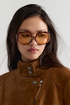 Free People Arlo Oversized Round Sunglasses