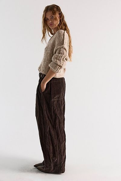 Free People Augusta Velvet Trousers