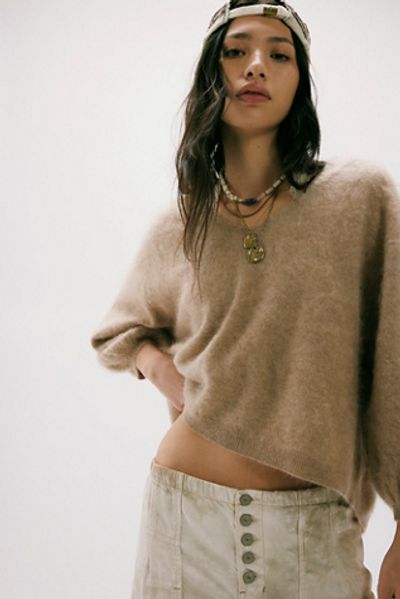Free People Ava Brushed Cashmere Pullover