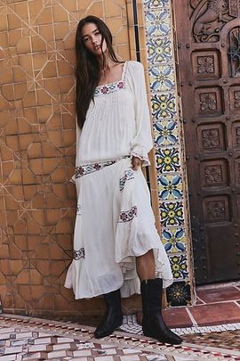 Free People Azalea Embroidered Maxi Dress