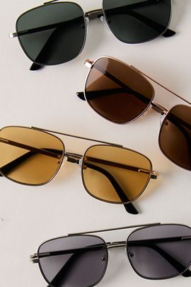 Free People Brooks Metal Aviator Sunglasses