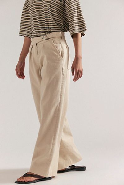 Free People Buckle Up Wide-Leg Trousers