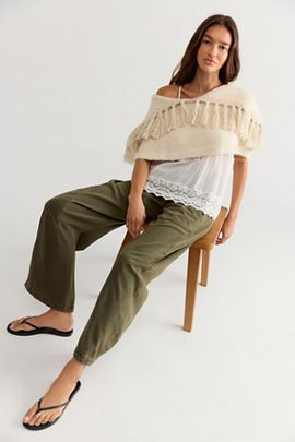 Free People Cabin Fever Fringe Capelet