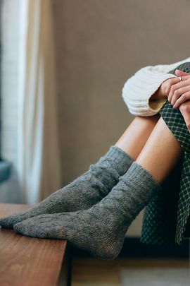 Free People Cable Knit Socks