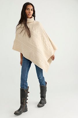Free People Cannon Cable Poncho