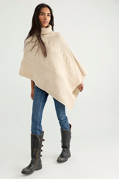 Free People Cannon Cable Poncho